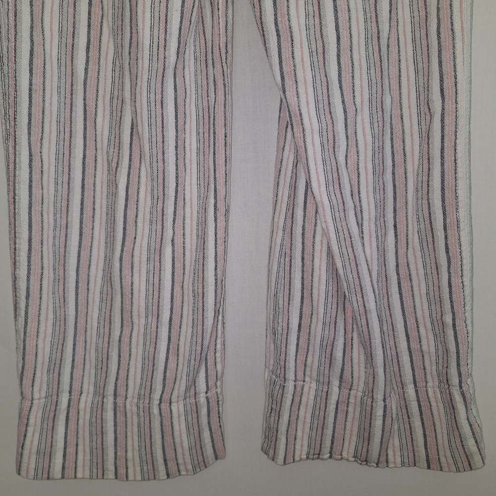 Cottagecore Boho Linen Blend Resort Wear Chic Jolt Wide Leg Striped Pants XL - Picture 16 of 16